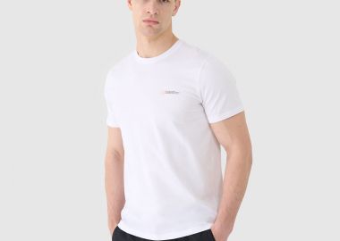 4F MEN'S REGULAR PLAIN T-SHIRT ΑΣΠΡΟ - 4F - 