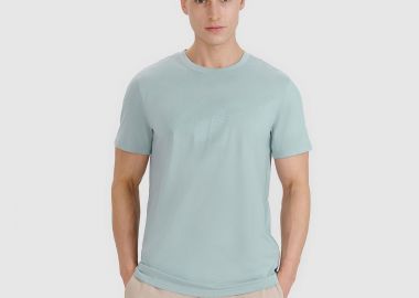 4F MEN'S REGULAR PLAIN T-SHIRT ΜΠΛΕ - 4F - 