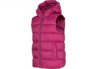 4F Παιδικό Casual Μπουφάν Αμάνικο Κοντό με Κουκούλα Φούξια HJZ22-JKUDP002-53S - 4f - 