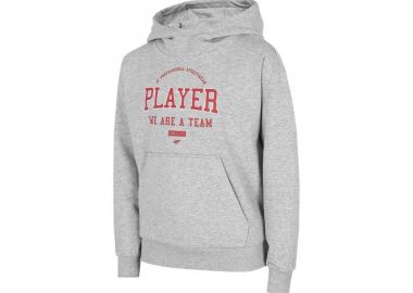 4F Παιδικό Φούτερ με Κουκούλα και Τσέπες Γκρι HJZ22-JBLM006-27M - 4f - 