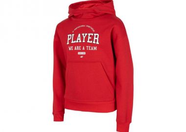 4F Παιδικό Φούτερ με Κουκούλα και Τσέπες Κόκκινο HJZ22-JBLM006-62S - 4f - 