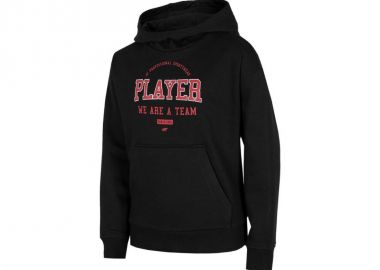 4F Παιδικό Φούτερ με Κουκούλα και Τσέπες Μαύρο HJZ22-JBLM006-20S - 4f - 