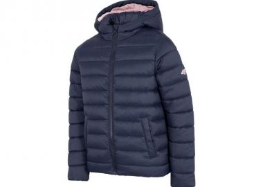 4F Παιδικό Καπιτονέ Μπουφάν Κοντό με Κουκούλα Navy Μπλε HJZ22-JKUDP001-31S - 4f - 