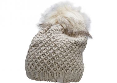 4F Pom Pom Beanie Ανδρικός Σκούφος Πλεκτός σε Μπεζ χρώμα H4Z22-CAD014-83S - 4f - 