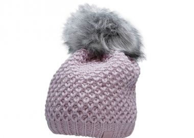 4F Pom Pom Beanie Γυναικείος Σκούφος Πλεκτός σε Λιλά χρώμα H4Z22-CAD014-52S - 4f - 