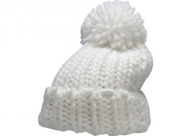 4F Pom Pom Beanie Γυναικείος Σκούφος Πλεκτός σε Μπεζ χρώμα H4Z22-CAD013-12S - 4f - 