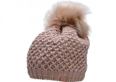 4F Pom Pom Beanie Γυναικείος Σκούφος Πλεκτός σε Ροζ χρώμα H4Z22-CAD014-56S - 4f - 