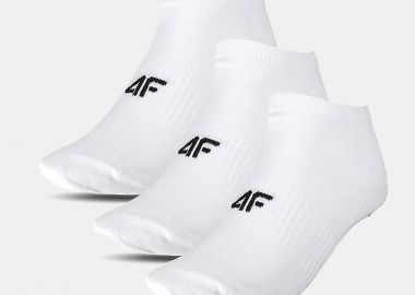 4F WOMEN'S CASUAL ANKLE SOCKS (3-PACK) ΑΣΠΡΟ - 4F - 