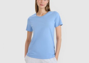 4F WOMEN'S REGULAR PLAIN T-SHIRT ΜΠΛΕ - 4F - 