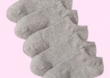 5 PACK GREY TRAINER SOCKS -  - 
