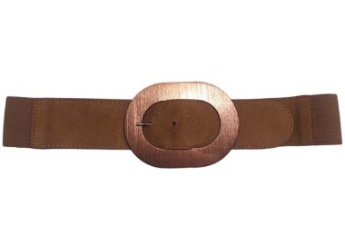 60s ελαστική ζώνη suede Τon sur Τon camel - PerfectDress.gr - 