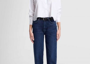 7 For All Mankind γυναικείο ψηλόμεσο τζιν παντελόνι πεντάτσεπο Straight Fit 