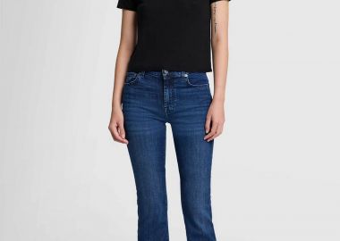 7 For All Mankind γυναικείο τζιν παντελόνι πεντάτσεπο Bootcut Fit - JSWB44ASDN Denim Blue Σκούρο - 7 FOR ALL MANKIND - 