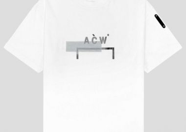 A-COLD-WALL* Ανδρικό Λευκό Strata Bucket T-Shirt - A-COLD-WALL* - 