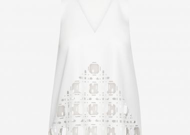 A-Line Tank Top in White - Cutcuutur - 