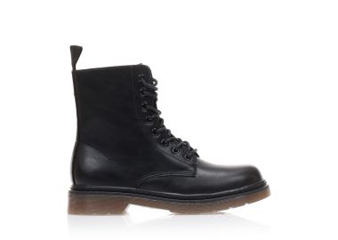 Αβυλάκια μαύρα δερματίνη με κορδόνια ΜΑΥΡΟ - Tsoukalas - 