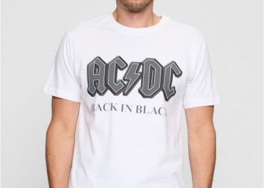 ACDC Back In Black Tee Merchcode MC480-00220 white - Merchcode - 