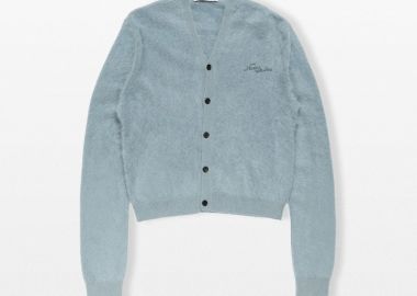 ACNE STUDIOS Ανδρικό Γκρι Cashmere Cardigan - ACNE STUDIOS - 