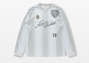 ACNE STUDIOS Ανδρικό Γκρι Logo Sports Jersey Top - ACNE STUDIOS - 