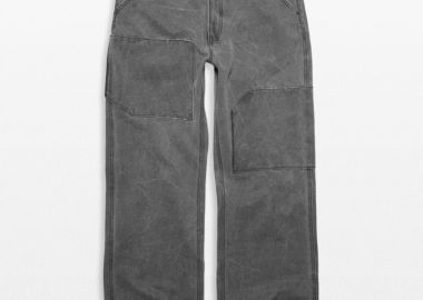 ACNE STUDIOS Ανδρικό Γκρι Patch Canvas Trousers - ACNE STUDIOS - 
