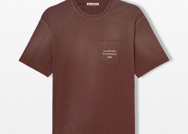 ACNE STUDIOS Ανδρικό Καφέ Oversized T-Shirt - ACNE STUDIOS - 