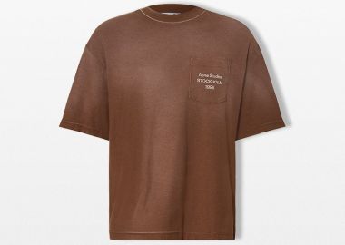 ACNE STUDIOS Ανδρικό Καφέ Oversized T-Shirt - ACNE STUDIOS - 