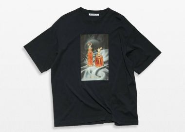 ACNE STUDIOS Ανδρικό Μαύρο Digital Perfume Print T-Shirt - ACNE STUDIOS - 