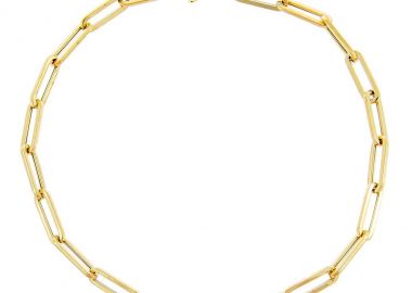 AD Ατσάλινο βραχιόλι ποδιού αλυσίδα χρυσή συνδετήρας λεπτός - Alice's Dreams - 