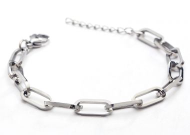 AD Ατσάλινο βραχιόλι ποδιού αλυσίδα συνδετήρας φαρδύς - Alice's Dreams - 