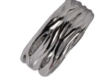 AD Ατσάλινο δαχτυλίδι βεράκι ανάγλυφο - JT - 
