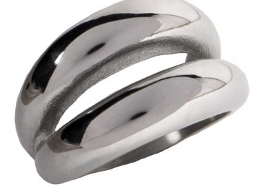 AD Εντυπωσιακό δαχτυλίδι διπλός θόλος ατσάλινο - Alice's Dreams - 