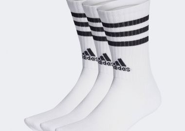 ADIDAS 3-STRIPES CUSHIONED CREW SOCKS 3 PAIRS ΑΣΠΡΟ - ADIDAS PERFORMANCE - 