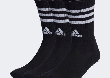 ADIDAS 3-STRIPES CUSHIONED CREW SOCKS 3 PAIRS ΜΑΥΡΟ - ADIDAS PERFORMANCE - 