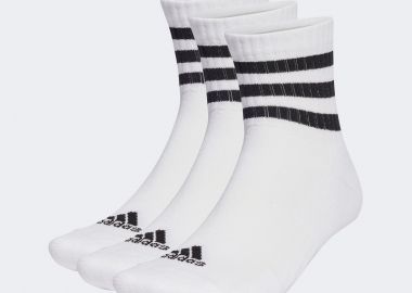 ADIDAS 3-STRIPES CUSHIONED SPORTSWEAR MID-CUT SOCKS ΑΣΠΡΟ - ADIDAS PERFORMANCE - 