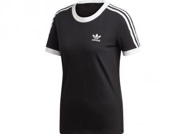 Adidas 3 Stripes Γυναικείο Αθλητικό T-shirt Μαύρο ED7482 - adidas Originals - 