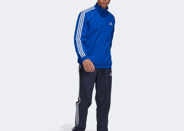 ADIDAS AEROREADY ESSENTIALS REGULAR-FIT 3-STRIPES TRACK SUIT ΜΠΛΕ - ADIDAS PERFORMANCE - 