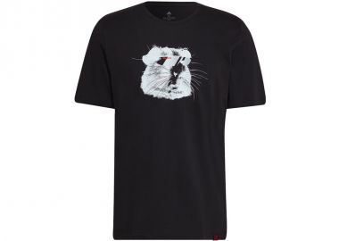 Adidas Ανδρικό T-shirt Μαύρο με Στάμπα H46050 - adidas performance - 