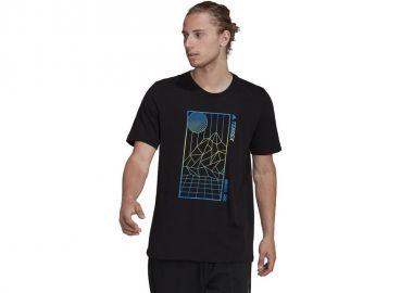Adidas Αθλητικό Ανδρικό T-shirt Μαύρο με Στάμπα H50930 - adidas performance - 