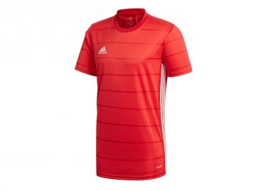 Adidas Campeon 21 Αθλητικό Ανδρικό T-shirt Κόκκινο με Ρίγες FT6763 - adidas performance - 