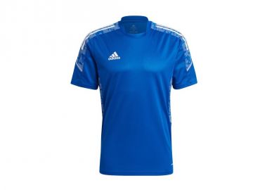 Adidas Condivo 21 Αθλητικό Ανδρικό T-shirt Μπλε με Λογότυπο GH7165 - adidas performance - 