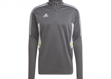Adidas Condivo 22 Ανδρική Μπλούζα με Φερμουάρ Μακρυμάνικη Γκρι HD2312 - adidas performance - 