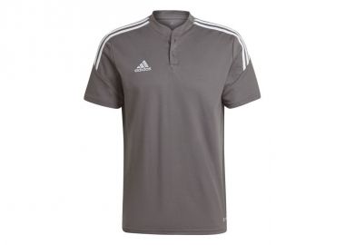 Adidas Condivo 22 Ανδρική Μπλούζα με Κουμπιά Κοντομάνικη Γκρι HD2320 - adidas performance - 