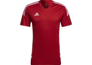 Adidas Condivo 22 Αθλητικό Ανδρικό T-shirt Κόκκινο με Λογότυπο HA6286 - adidas performance - 