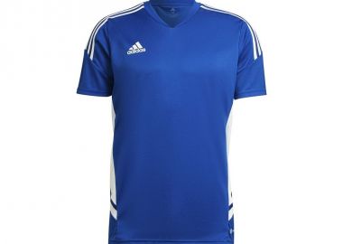 Adidas Condivo 22 Αθλητικό Ανδρικό T-shirt Μπλε με Λογότυπο HA6285 - adidas performance - 