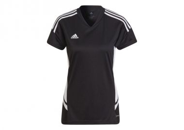 Adidas Condivo 22 Γυναικείο Αθλητικό T-shirt Fast Drying με V Λαιμόκοψη Μαύρο H21258 - adidas performance - 