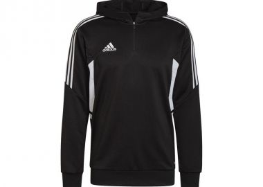 Adidas Condivo 22 Half-Zip Ανδρικό Φούτερ με Κουκούλα Μαύρο HD7006 - adidas performance - 