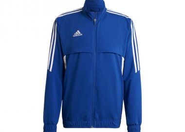 Adidas Condivo 22 Presentation Ανδρική Φούτερ Ζακέτα με Κουκούλα Μπλε HA6245 - adidas performance - 