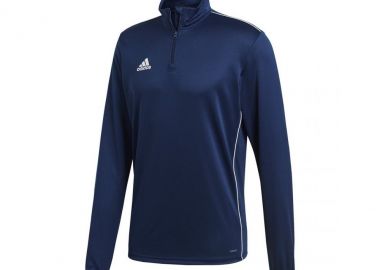 Adidas Core 18 Ανδρική Μπλούζα με Φερμουάρ Μακρυμάνικη Navy Μπλε CV3997 - adidas performance - 
