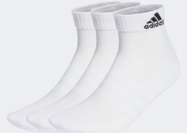 ADIDAS CUSHIONED SPORTSWEAR ANKLE SOCKS 3 PAIRS ΑΣΠΡΟ - ADIDAS PERFORMANCE - 