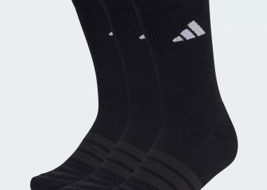 ADIDAS CUSHIONED SPORTSWEAR CREW SOCKS 3-PAIR PACK ΜΑΥΡΟ - ADIDAS PERFORMANCE - 